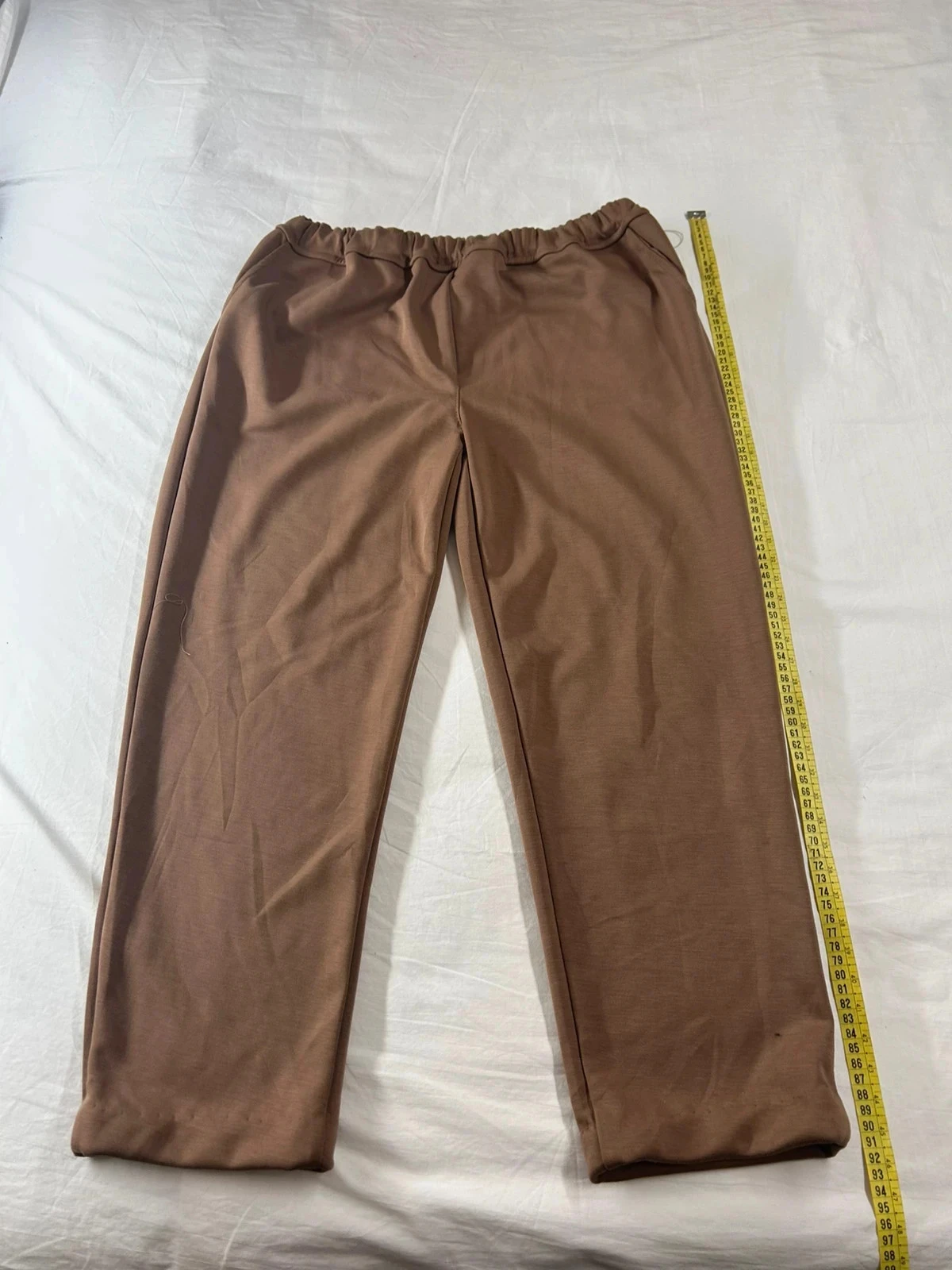 Pantalon à jambes larges beige marron comptoir de mode
